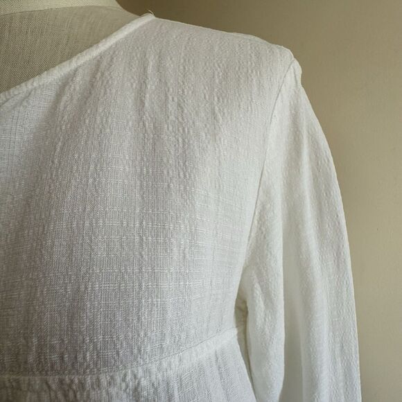 Eileen Fisher Tunic Shirt Top Womens Medium Italian Linen‎ Blend Lagenlook White - Picture 7 of 13